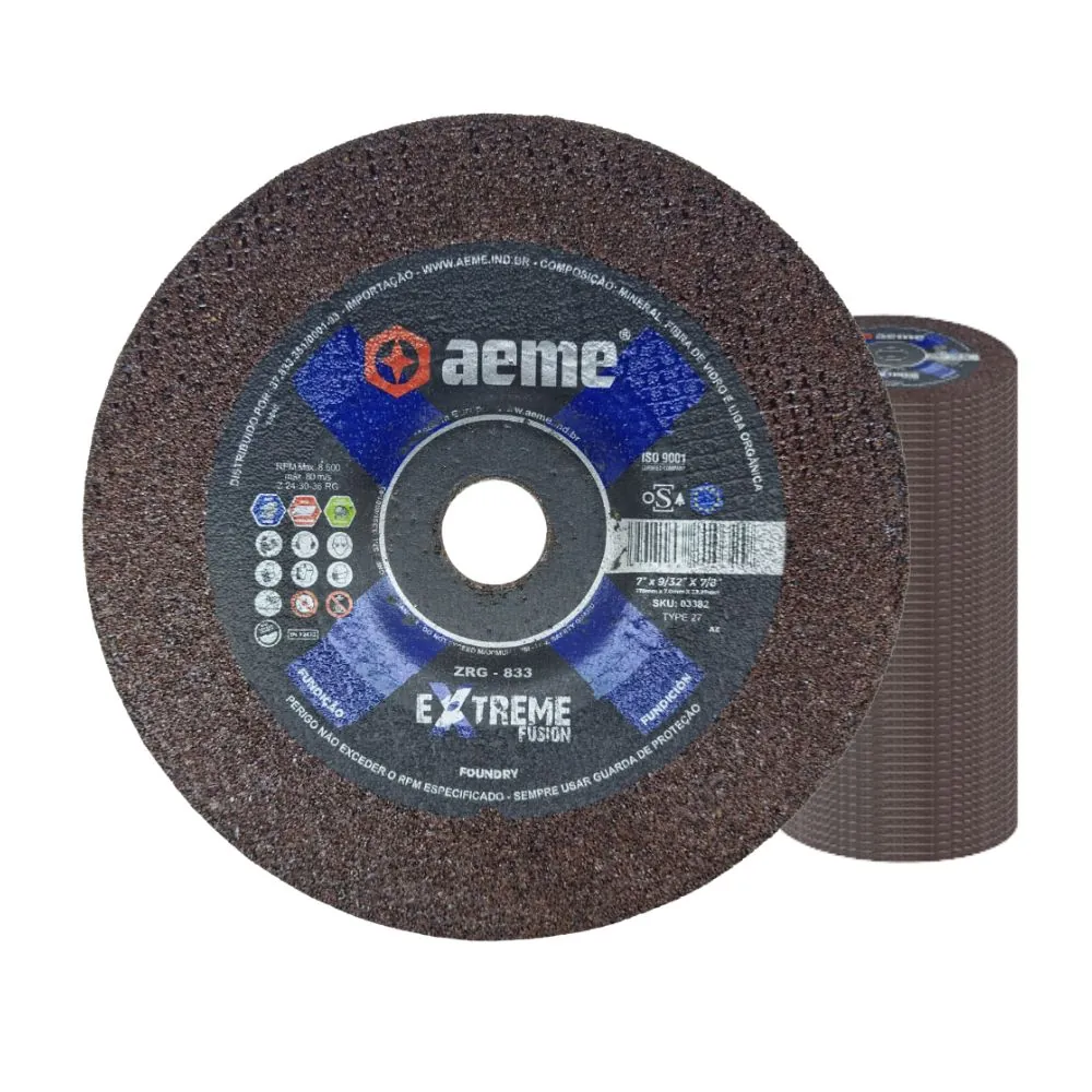 Disco Desbaste Aeme Zrg-833 Extreme 7x9/32x7/8 (178x7.0x22.23) 50 Unidades