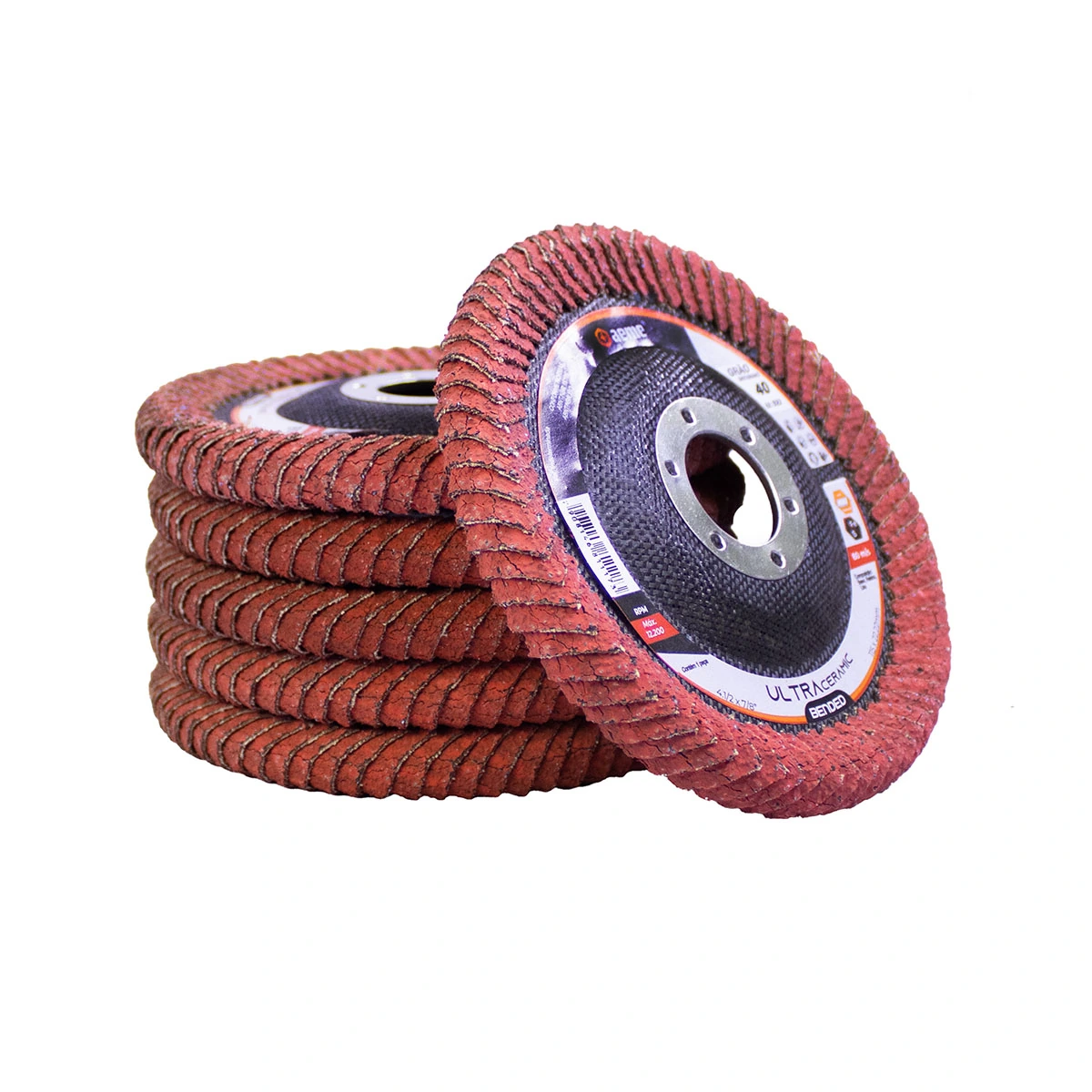 Kit 10x Disco Flap Aeme Ultra Ceramic Bended 4.1/2" (115mm) Grão 40