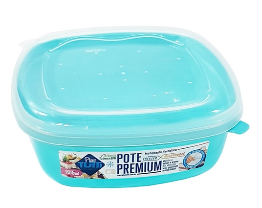 Pote Quadrado Color Azul 1915ml 0003 11c Plastutti