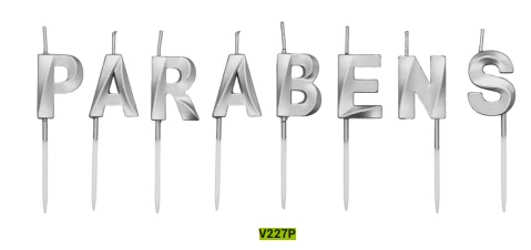 Vela Design Parabens Prata V227p Silver Plastic