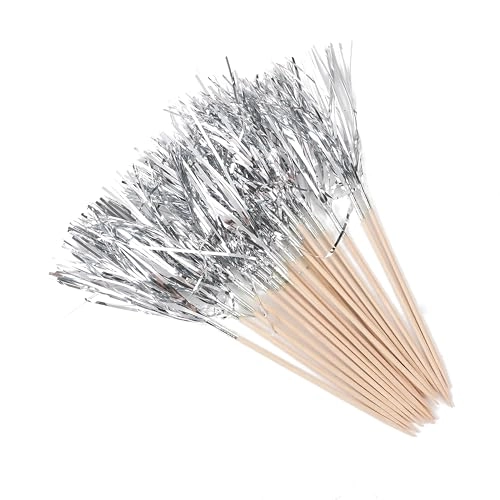 Palito Bam P/peticos Dec. Prata 10cm C/20 Silver