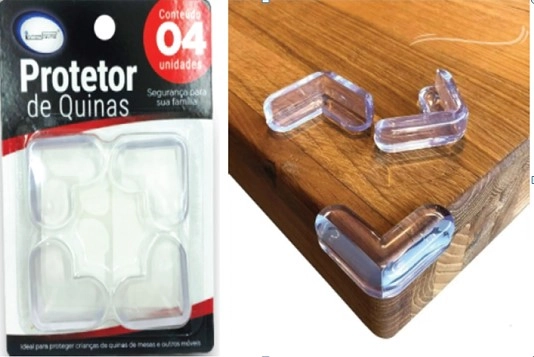 Protetor De Quinas De Pvc Com 4 Pecas Ip 120 Ref.hu81746