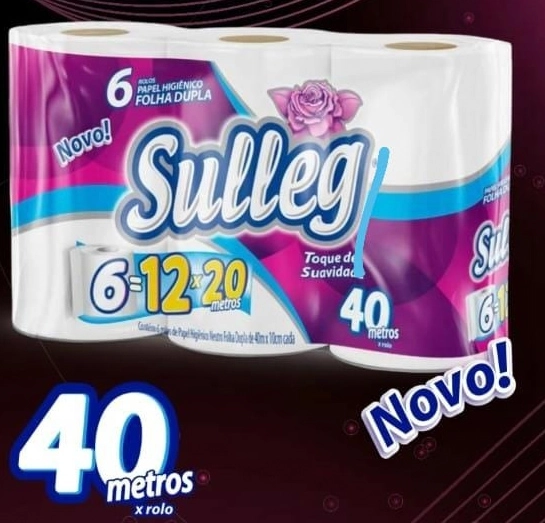 Papel Higienico Sulleg Folha Dupla 40m C/6