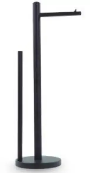 Bh19190 Porta Papel Higienico Inox/black