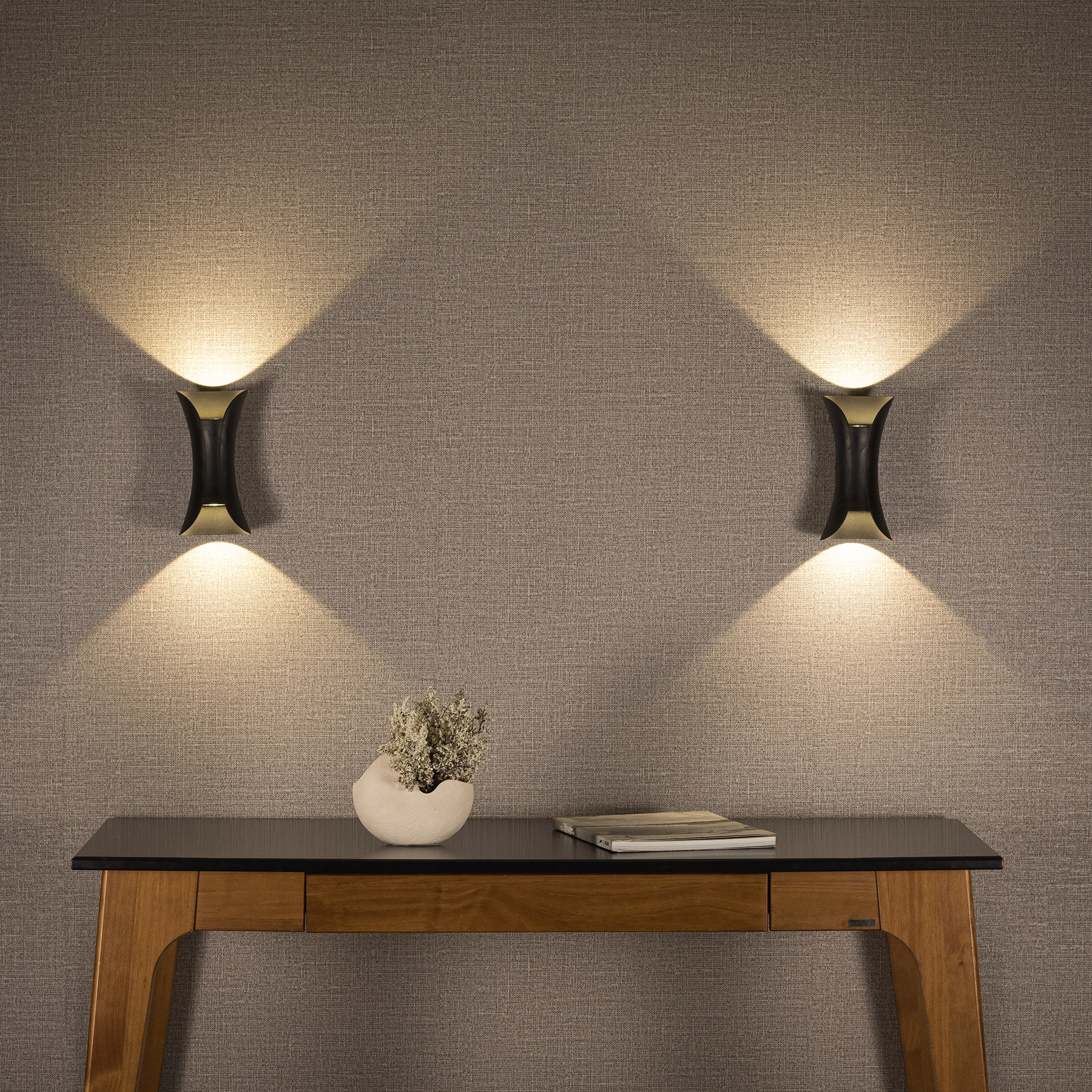 Arandela de Parede Interna Com LED IP20 ECO3116 Inspire Preta Bivolt