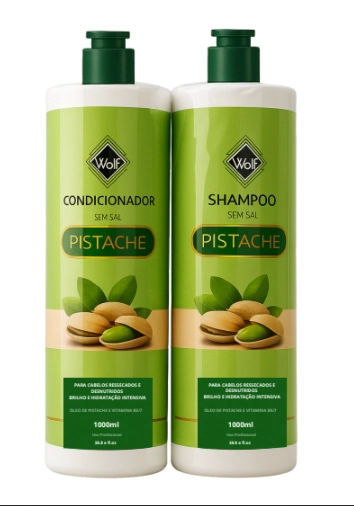 Kit Shampoo Wolf Hair 1 Litro Pistache