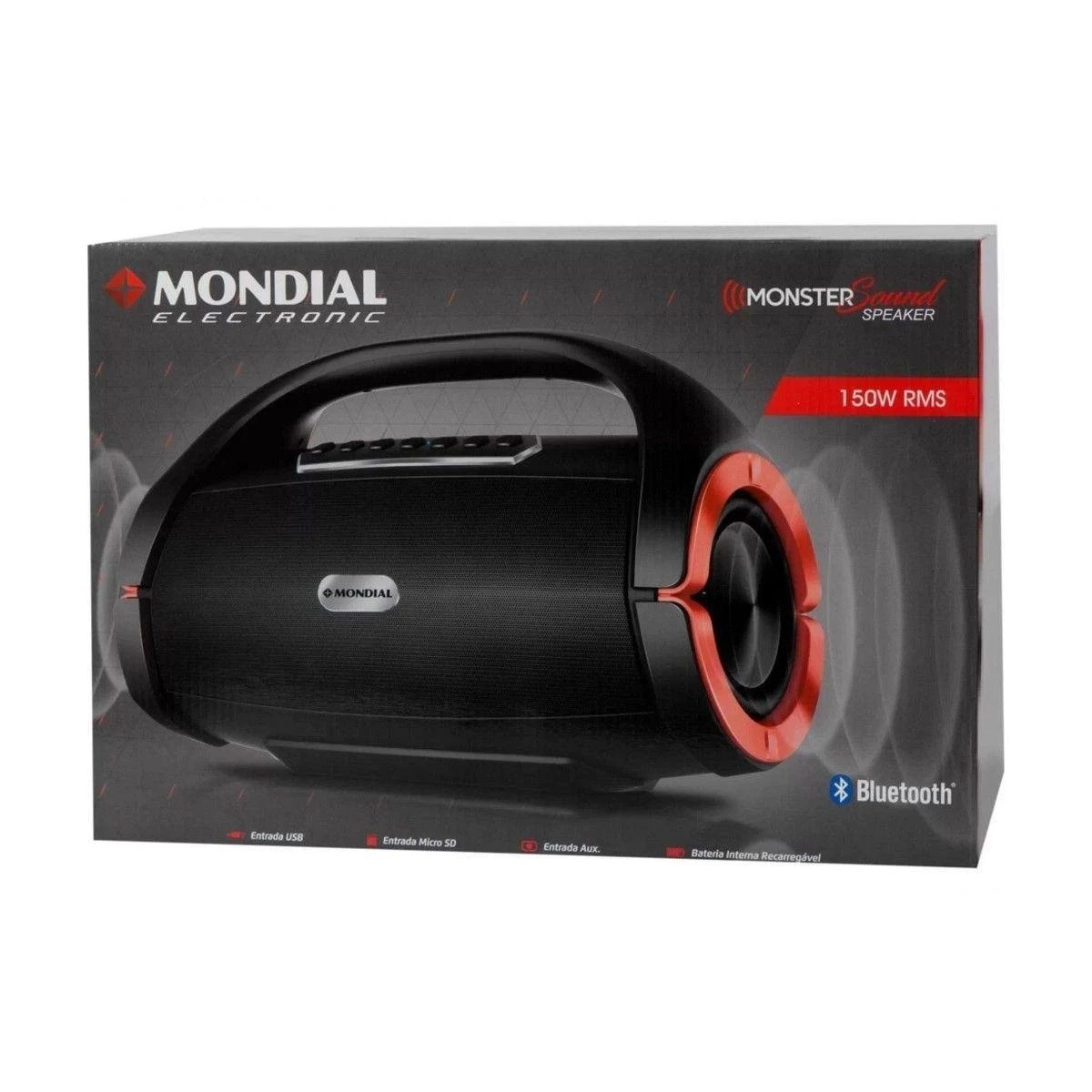 Speaker Sound Usb Micro Sd Aux 150w Bivolt Mondial