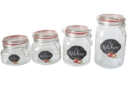 Pote Vidro Casambiente C/tpa Herm 900ml Kitchen