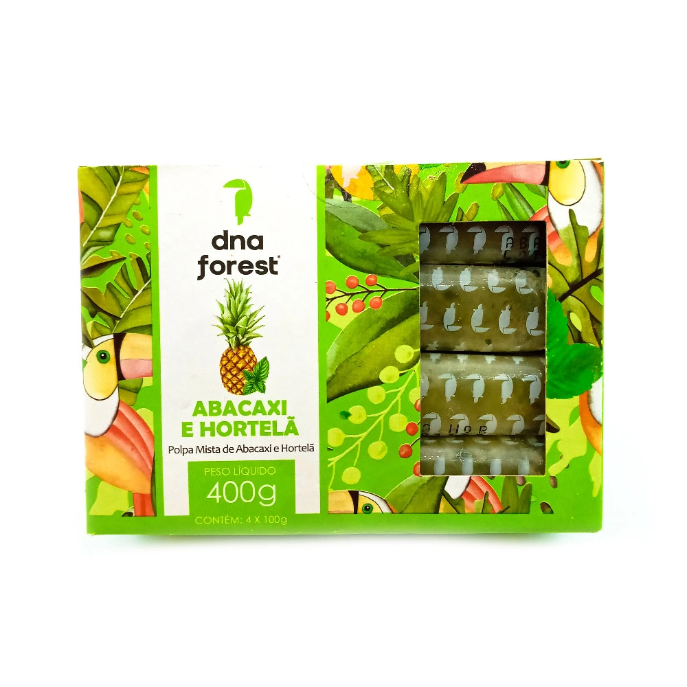 Polpa Abacaxi E Hortela Dna Forest 400g