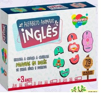 Alfabeto Animado Ingles 79 Pecas Mdf