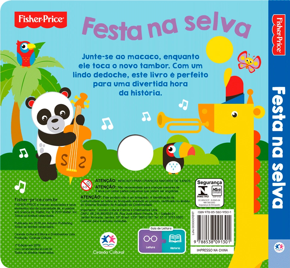 Livro Fisher Price Festa Na Selva 91301 Ciranda