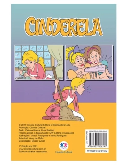 Livro Gibi Cinderela