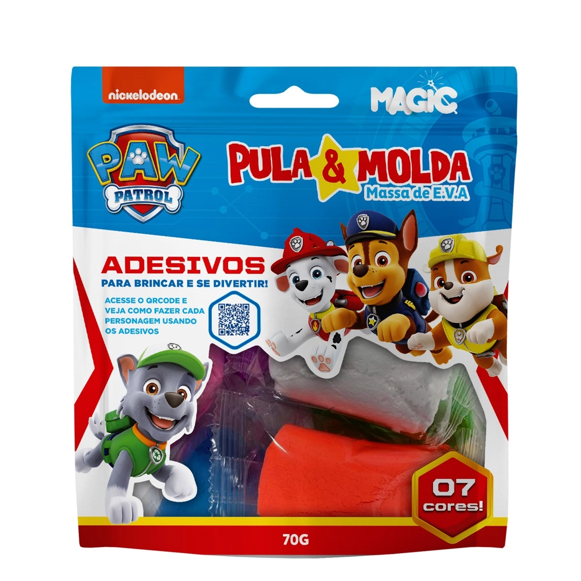 Massa Magic Kids Pula E Molda Patrulha Canina Meninos 70g