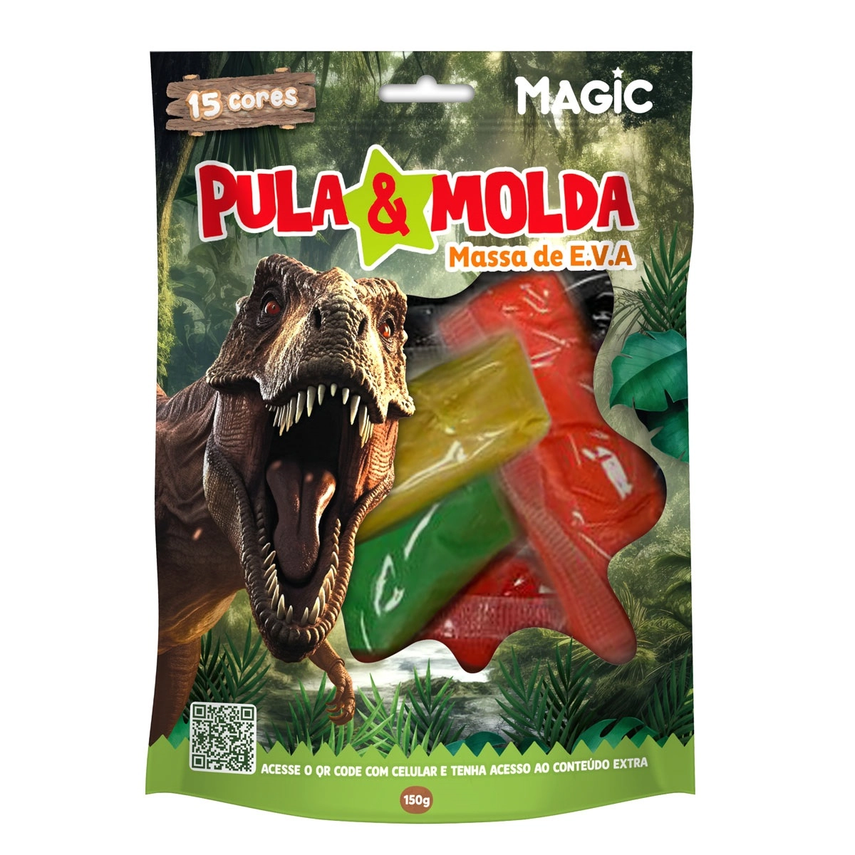 Massa Pula E Molda Magic Kids Dino 150g