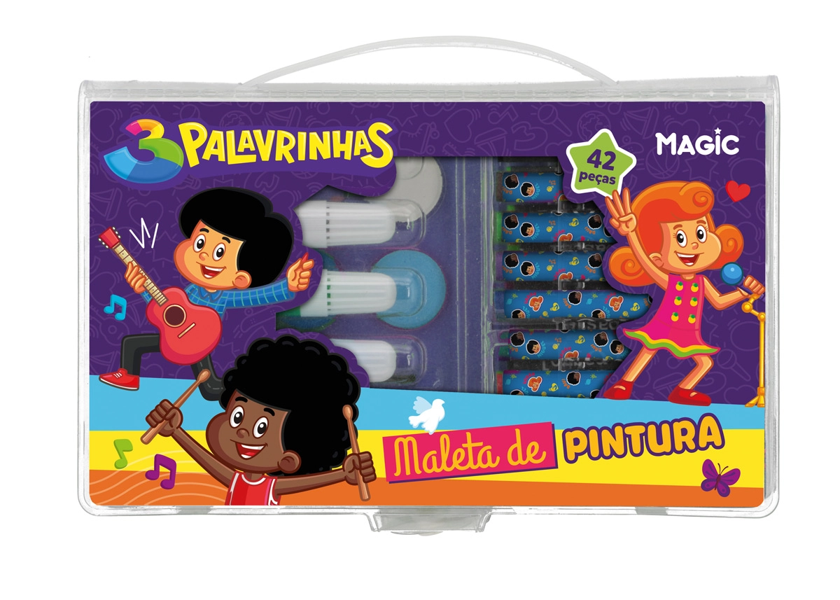 Maleta De Pintura 42 Pecas 3 Palavrinhas