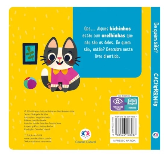 Livro Cartonado De Quem Sao Cachorrinho 6108987 Ciranda Cultural