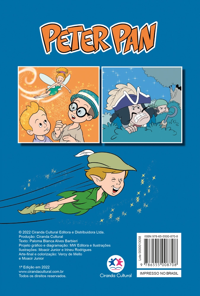 Livro Peter Pan Gibi Editora Ciranda Cultural