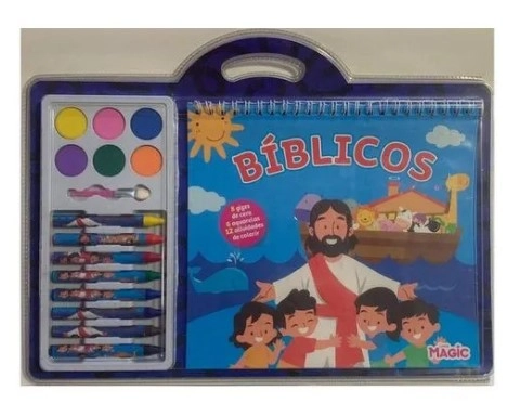 Kit Maleta Aquarela Giz Biblico 581227 Magic Kids