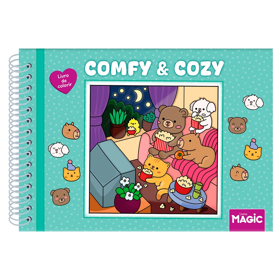 Livro Colorir Comfy And Cozy Green 584754 Magic