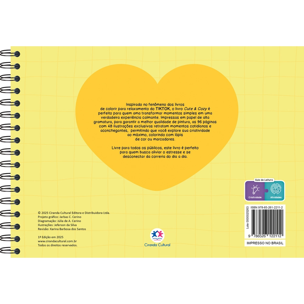 Livro Colorir Cute And Cozy Yellow 9786526122112 Ciranda Cultural