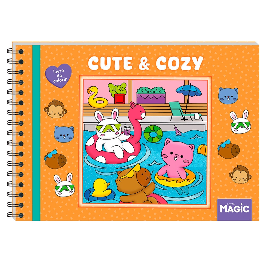 Livro Colorir Cute And Cozy Orange 584747 Magic