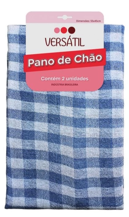 Pano Chao Versatil Xadrez 45x65 C/2 Unid