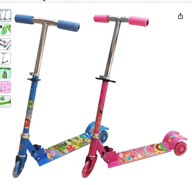 Patinete 3 Rodas C/luz Pp Ref.bso001