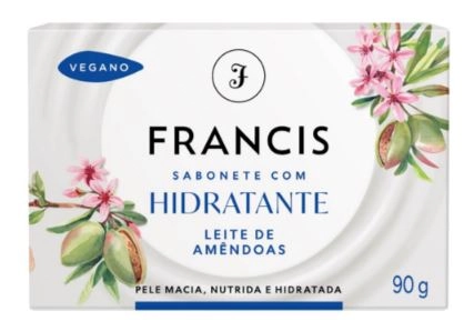 Sabonete Barra Hidratante Leite De Amêndoas Francis Caixa 90g