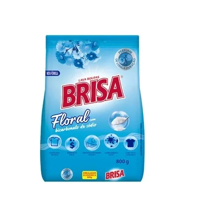 Lava Roupas Pó Floral Brisa Pacote 800g Embalagem Econômica