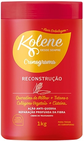 Creme De Tratamento Reconstrução Kolene Cronograma Pote 1kg