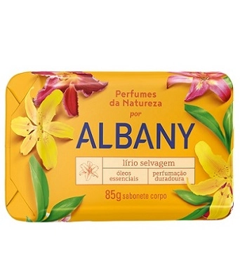 Sabonete Barra Lírio Selvagem Albany Perfumes Da Natureza Envoltório 85g