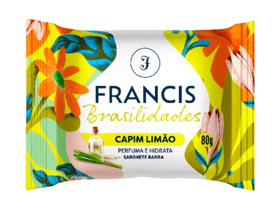 Sabonete Barra Capim Limão Francis Brasilidades Flow Pack 80g