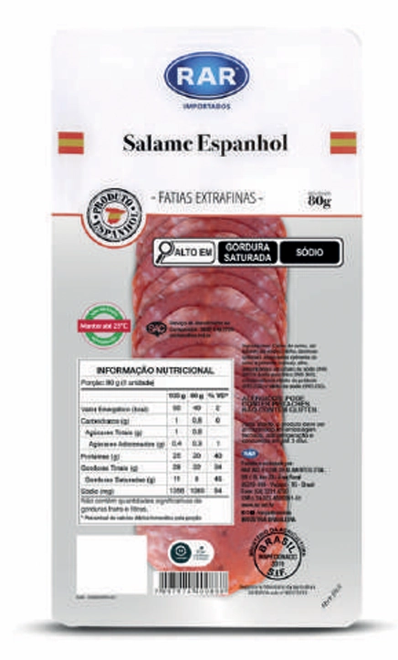Salame Espanhol Rar Fat 80g