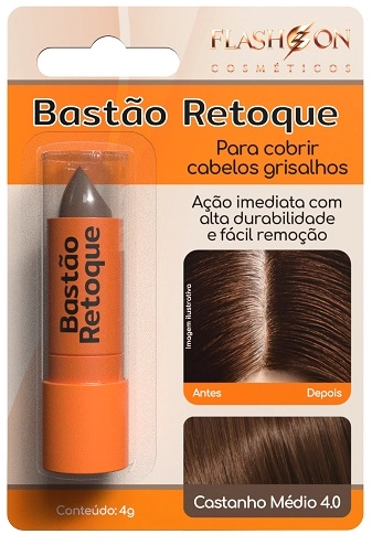 Flash On Retoque Bastao 4g Castanho Medio