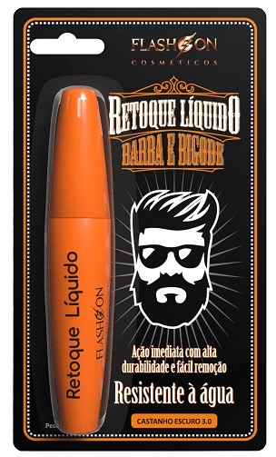 Lquido Retoque Para Barba E Bigode Castanho Blister 8ml