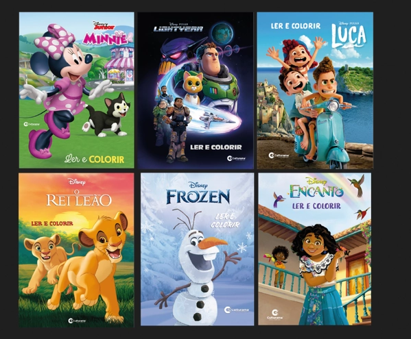 Livro Ler E Colorir Disney Sortido B 6 Capas 020040229