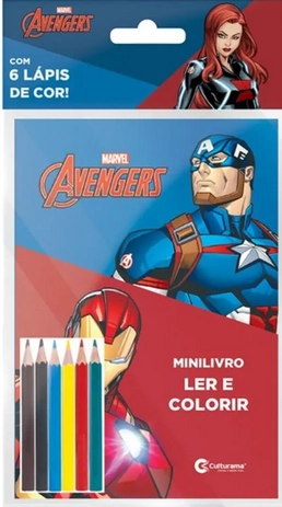 Solapa Pop Minilivro Ler E Colorir Com Lpis Vingadores