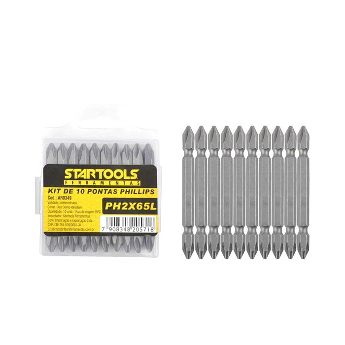 Startools Kit De Ponteiras Phillips Ph2x65l Com 10 Pcs 2x36 Ar0349