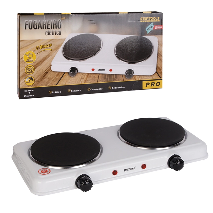 Fogareiro Eletrico 2 Boca 110v 2000w Ar0545 Startools