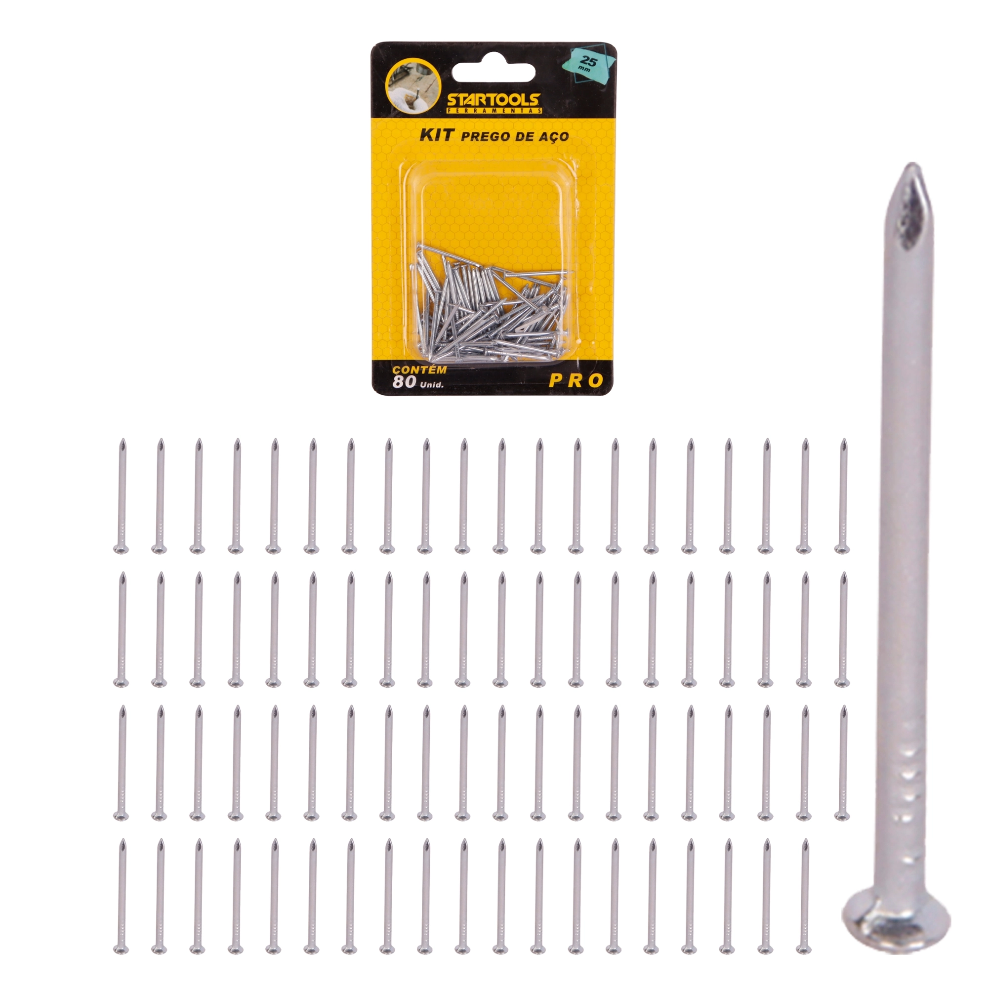 Kit Prego Aco 1.5x25mm 80pcs Ar0684 Startools