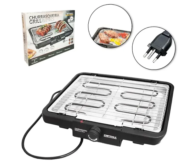 Churrasqueira Griil Eletrica Preta 127v 2000w Ar0999 Startools