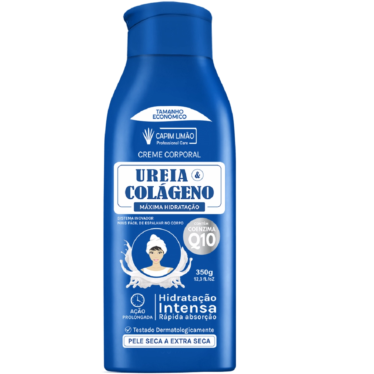 Creme Corporal Capim Limao Ureia C/ Colageno Q10 350g
