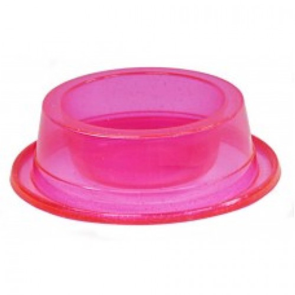 Comedouro Pet Toys Grande Anti Formiga Rosa Transparente Com Glitter 1900 Ml