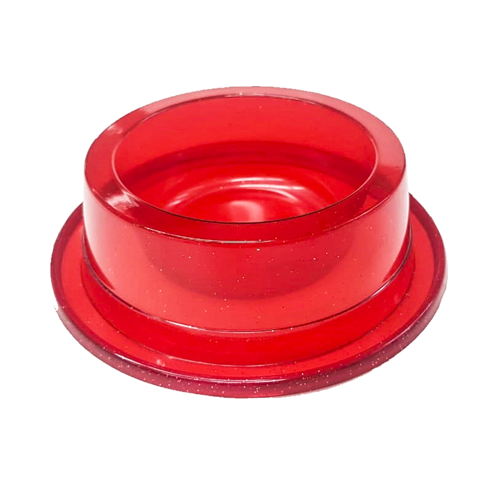 Comedouro Pet Toys Filhotes Anti Formiga Vermelho Transparente 300 Ml