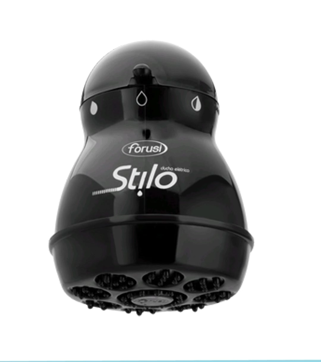Ducha Forusi Stilo 3 Temperaturas 5400w 127v Black Braço 30cm