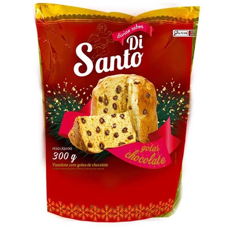 Panettone Di Santo Sache 300g Gotas Chocolate