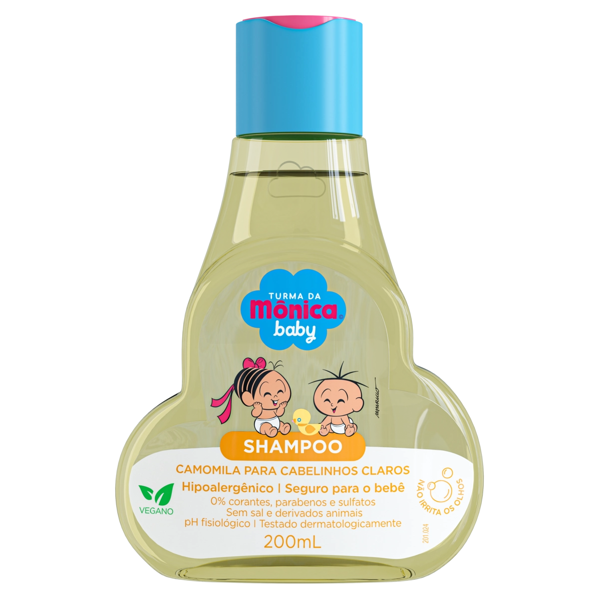 Shampoo Camomila Turma Da Mônica Baby Cabelinhos Claros Frasco 200ml