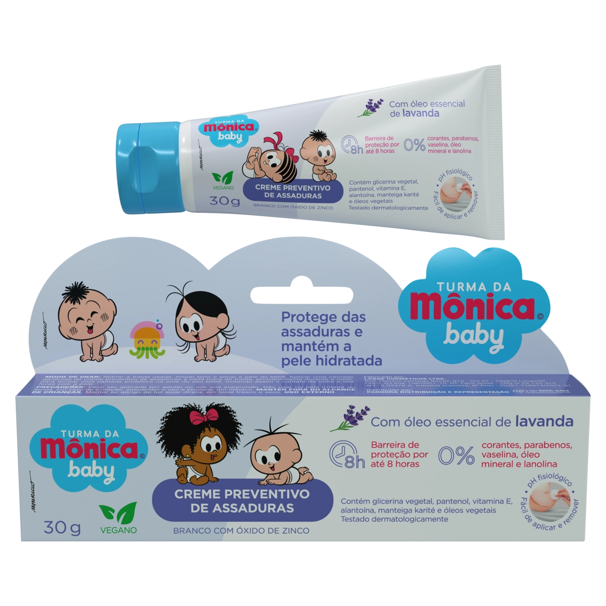 Creme Preventivo Infantil De Assaduras Lavanda Turma Da Mônica Baby Caixa 30g
