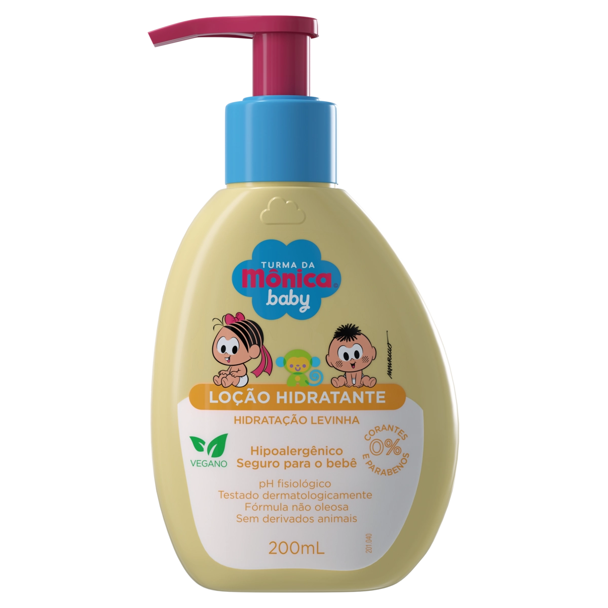 Loção Corporal Hidratante Turma Da Mônica Baby Hidratação Levinha Frasco 200ml