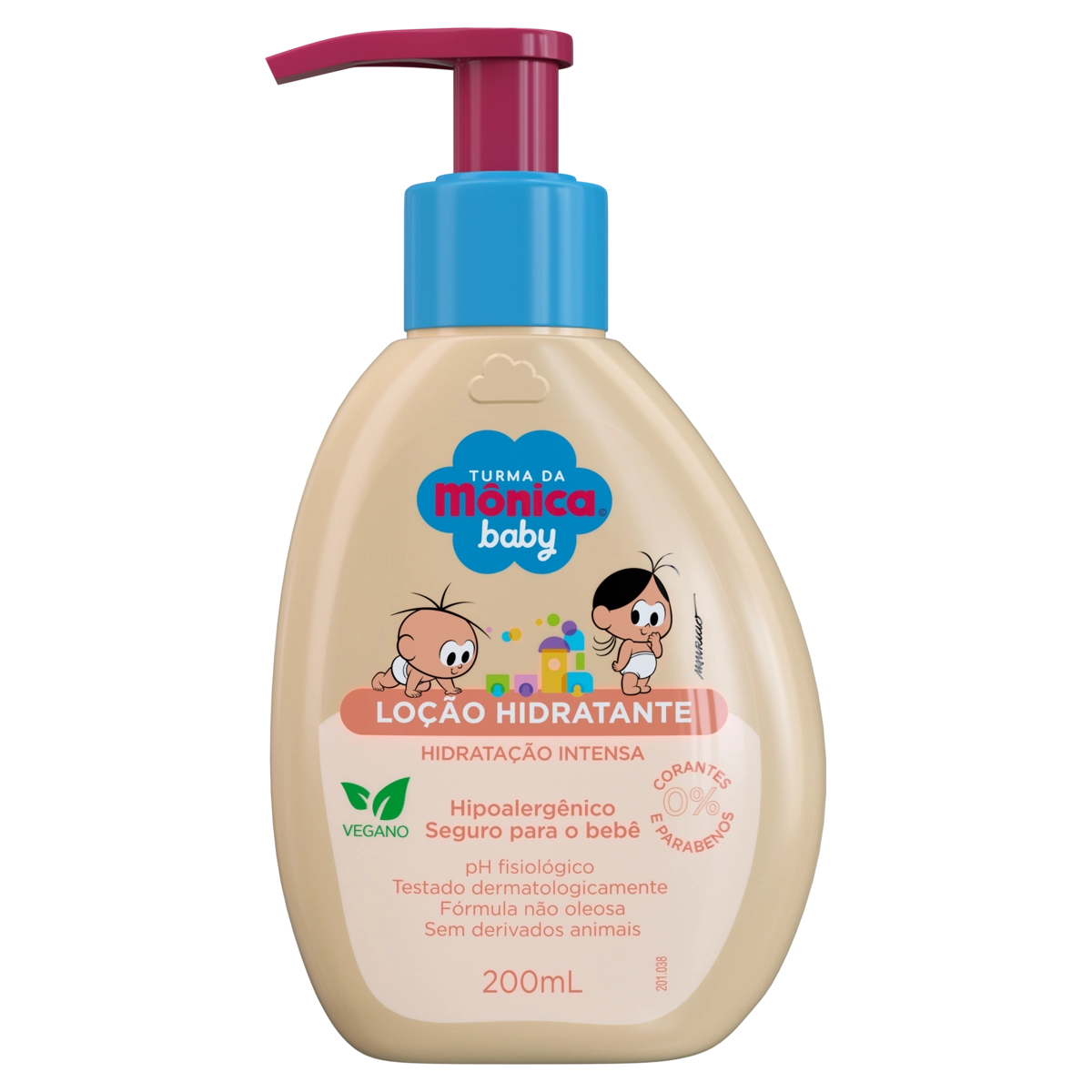 Loção Corporal Hidratante Turma Da Mônica Baby Hidratação Intensa Frasco 200ml